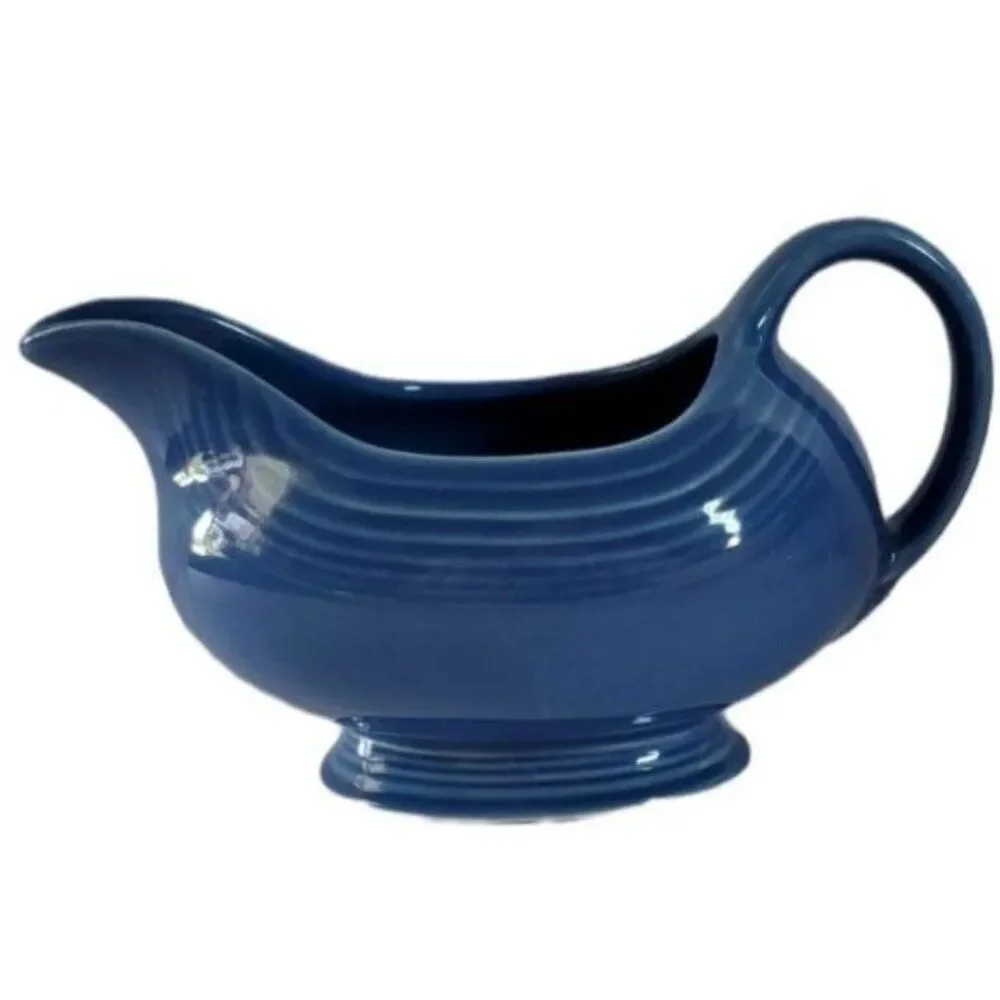Fiestaware Fiesta 18.5 OZ Gravy Sauce Boat Dish Lapis Blue CERAMIC PITCHER